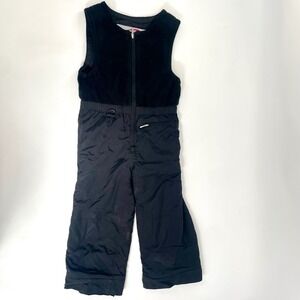 Obermeyer Preschool Size 4 I-Grow Snow Bibs Black Fleece Lined Insulated Pants